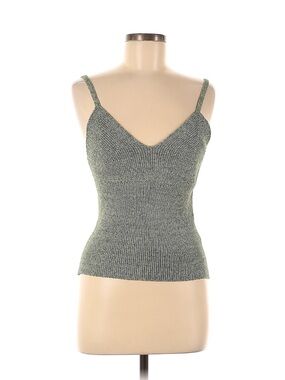 Anthropologie Olive Ribbed Knit Camisole